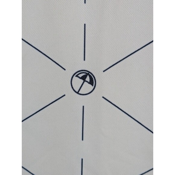 Arnold Palmer X Puma Geo Golf Polo Shirt Mens Medium Cloudspun White Blue - Picture 8 of 16